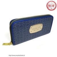 michael kors logo monogram groot blauw portefeuilles Tasjes Online mfvsm907